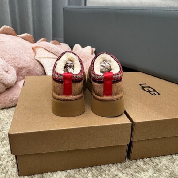 Women UGG Tazz Tasman Slipper Chestnut Suede Upper - Picture 6 of 9